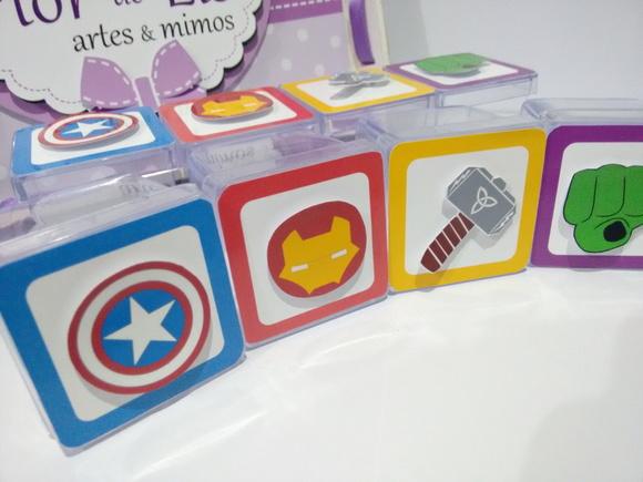 Caixinha Acrílica Heróis Vingadores 5cm