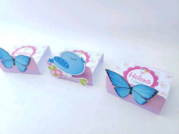 Caixinha Chocolate Duplo Jardim Encantado Borboletas