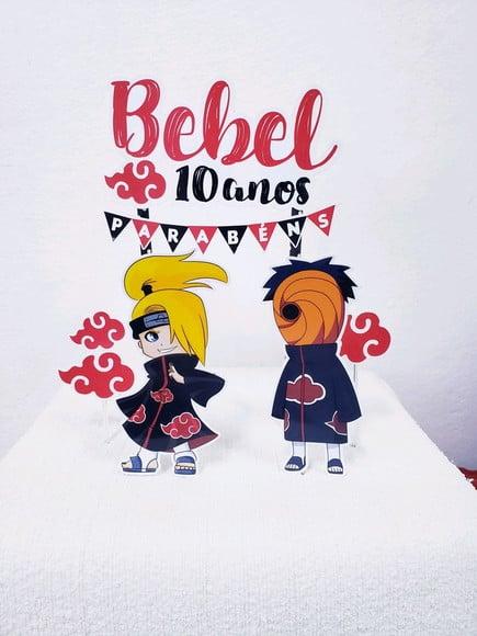 Cake Topper Akatsuki Deidara e Tobi Topo Bolo