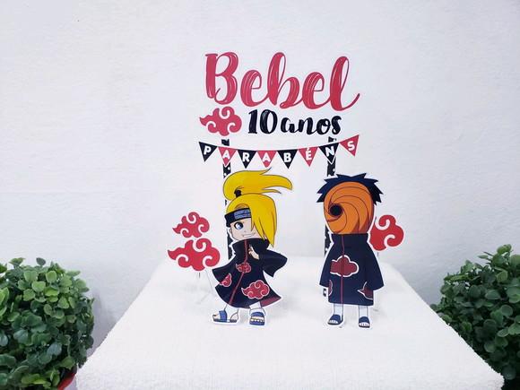Cake Topper Akatsuki Deidara e Tobi Topo Bolo