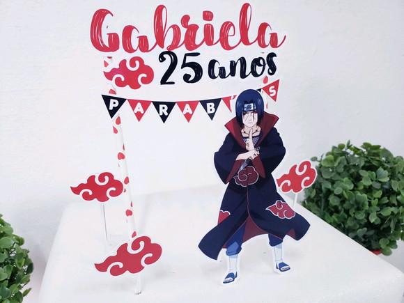 Cake Topper Akatsuki Itachi Topo Bolo