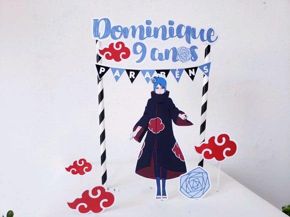 Cake Topper Akatsuki Konan Topo Bolo