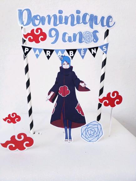Cake Topper Akatsuki Konan Topo Bolo
