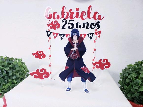 Cake Topper Akatsuki Itachi Topo Bolo
