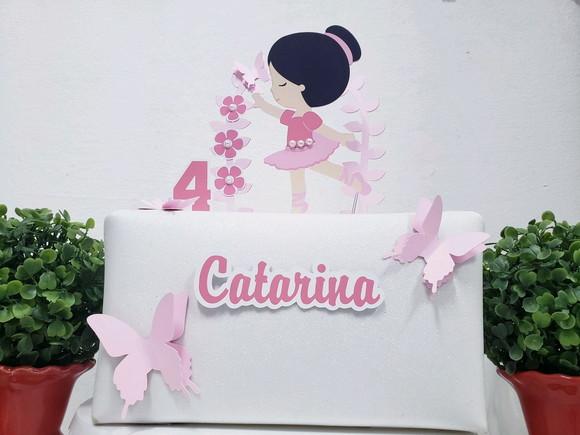 Cake Topper Bailarina Luxo Topo Bolo