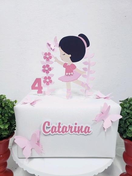 Cake Topper Bailarina Luxo Topo Bolo
