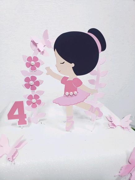 Cake Topper Bailarina Luxo Topo Bolo