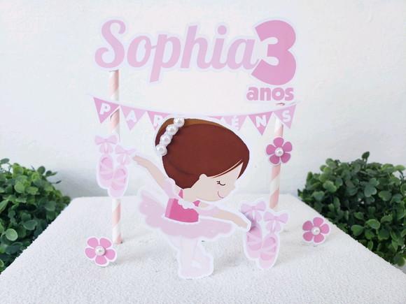 Cake Topper Bailarina Topo Bolo