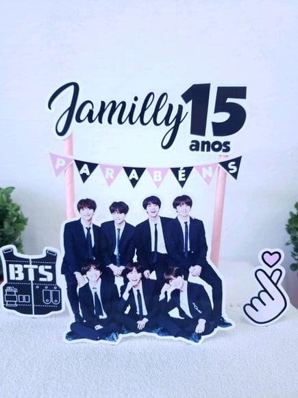 Cake Topper Bts Banda Coreanap Topo Bolo