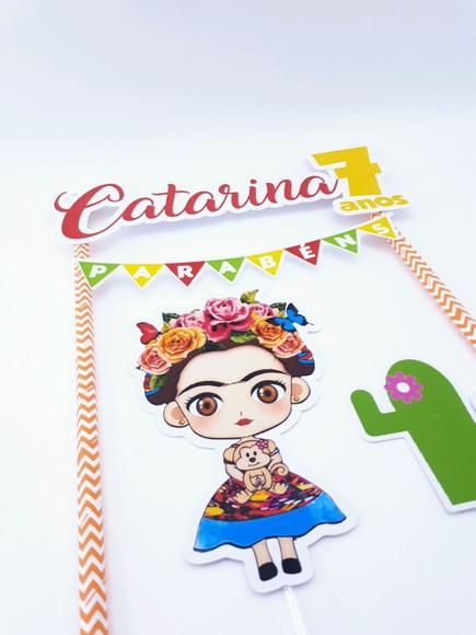 Cake Topper Frida Kahlo México Topo Bolo