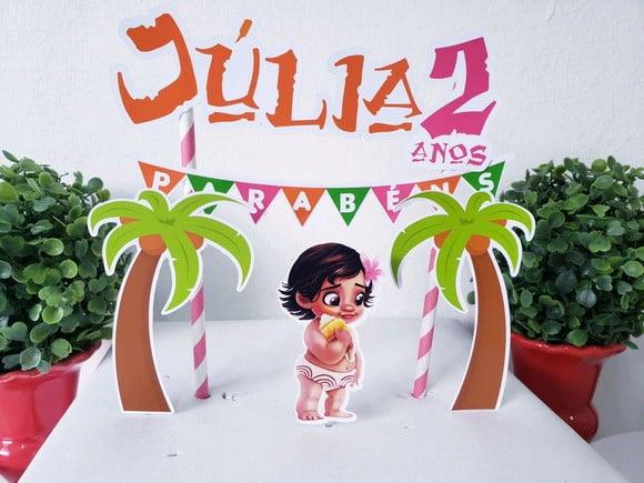 Cake Topper Moana Baby Topo Bolo