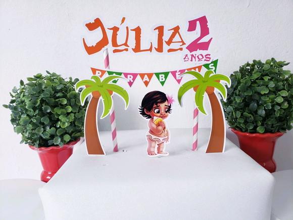 Cake Topper Moana Baby Topo Bolo