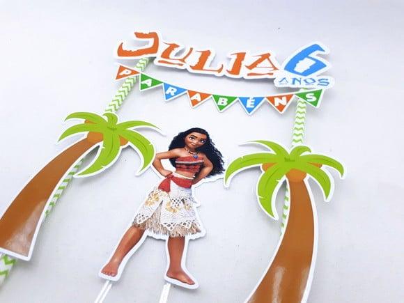 Cake Topper Moana Topo Bolo