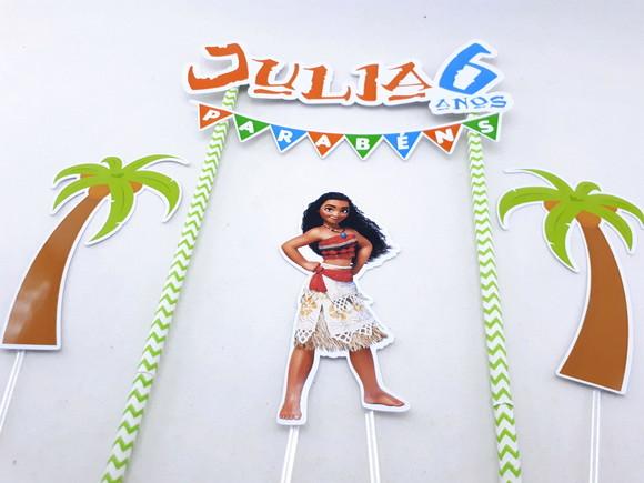 Cake Topper Moana Topo Bolo