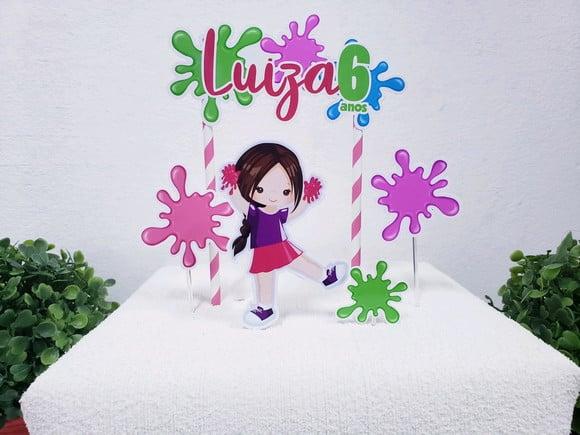 Cake Topper Slime Menina Topo Bolo