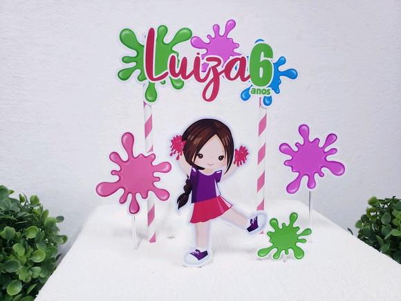 Cake Topper Slime Menina Topo Bolo