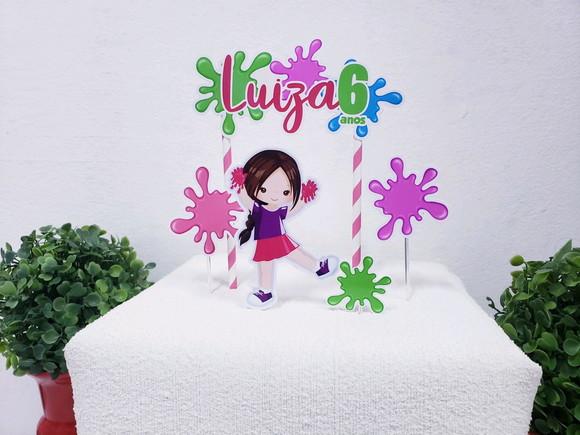 Cake Topper Slime Menina Topo Bolo