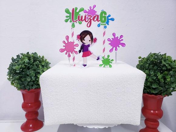 Cake Topper Slime Menina Topo Bolo