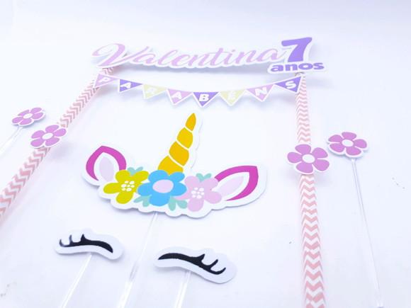 Cake Topper Unicórnio Chifre Topo Bolo