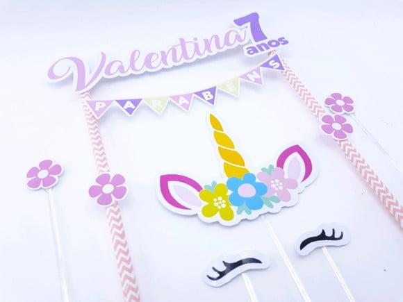 Cake Topper Unicórnio Chifre Topo Bolo