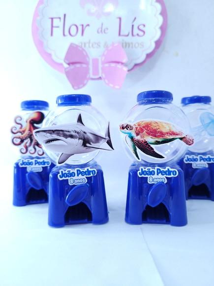 Candy Machine Animais Fundo do Mar Realista Baleiro Azul