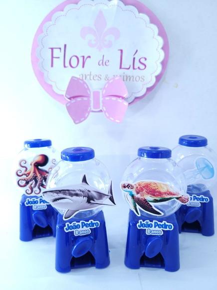 Candy Machine Animais Fundo do Mar Realista Baleiro Azul