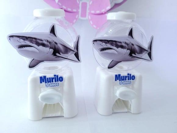 Candy Machine Tubarão Fundo do Mar Realista Baleiro Branco