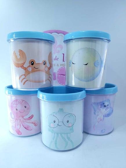 Caneca com Alça Animais Marinhos Aquarela Fundo do Mar