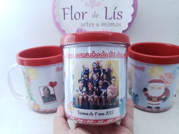 Caneca Rosqueável de Natal Lembrança Escolar Formatura