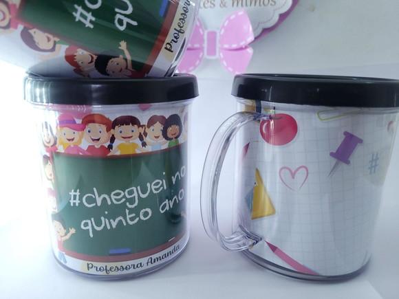 Caneca Rosqueável Personalizada Volta às Aulas Escolar