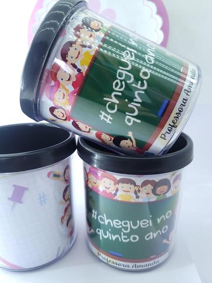 Caneca Rosqueável Personalizada Volta às Aulas Escolar