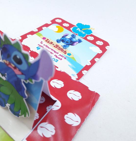 Convite Articulado Pop Up Lilo e Stitch