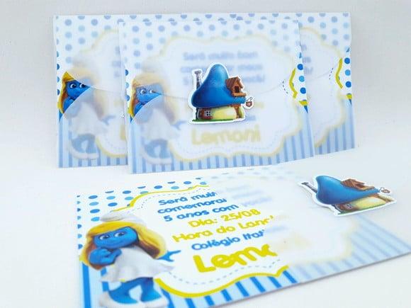 Convitinho Smurfs
