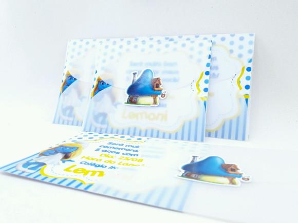 Convitinho Smurfs