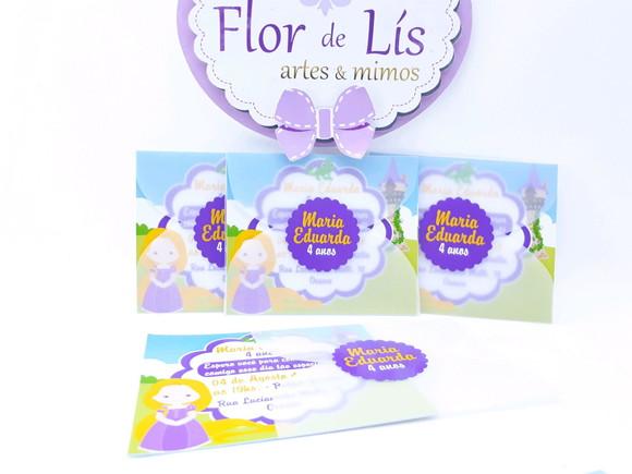 Convitinho Rapunzel Enrolados Convite Escola
