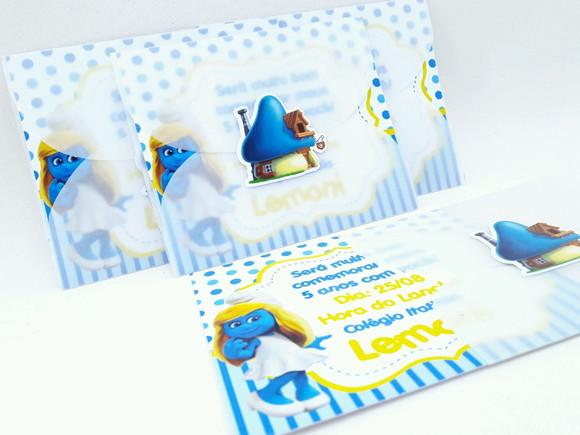 Convitinho Smurfs