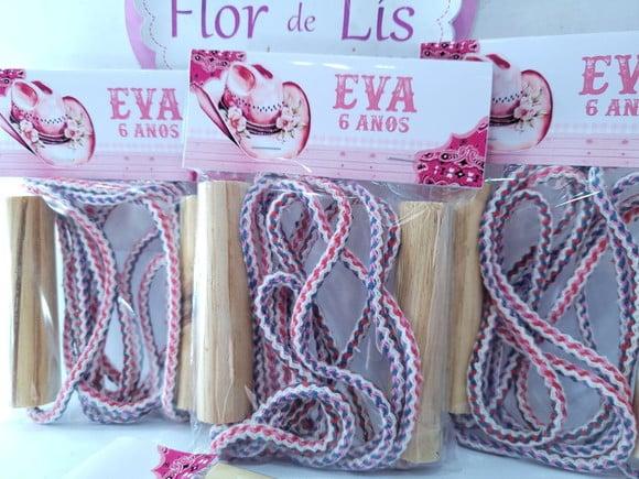 Corda Personalizado Boiadeira Lembrancinha Fazendinha Rosa