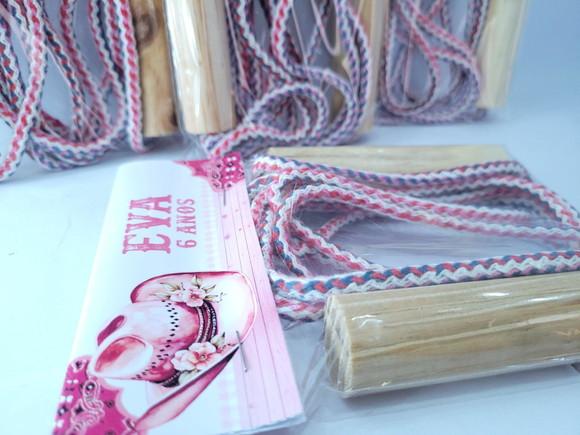 Corda Personalizado Boiadeira Lembrancinha Fazendinha Rosa