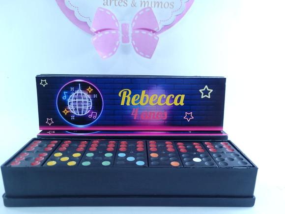 Dominó Personalizado Balada Neon Lembrancinha Globo Festa