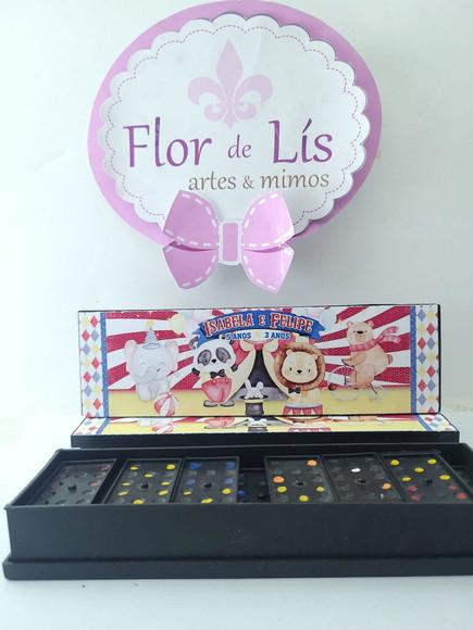 Dominó Personalizado Circo Vintage Aquarela