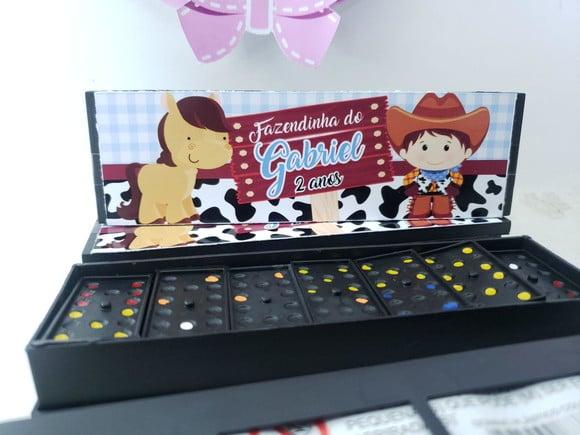 Dominó Personalizado Fazendinha Azul