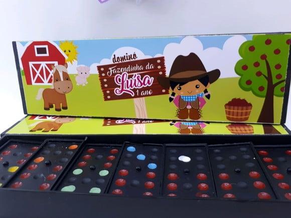 Dominó Personalizado Fazendinha Menina