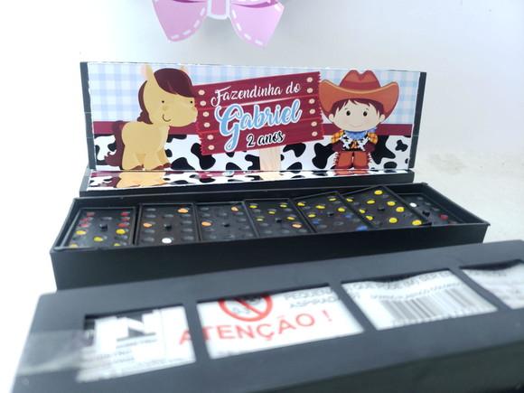 Dominó Personalizado Fazendinha Azul
