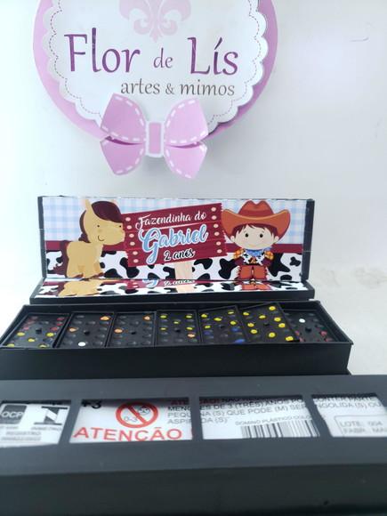 Dominó Personalizado Fazendinha Azul