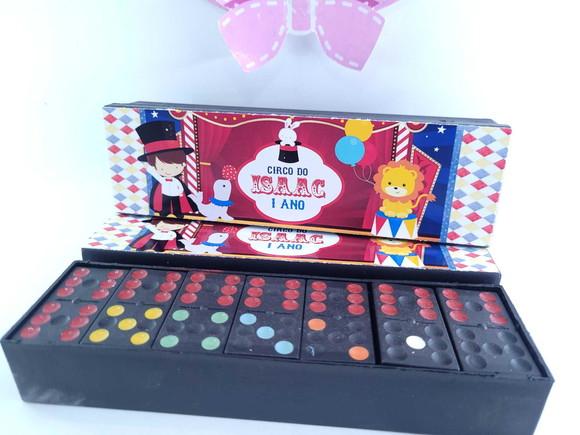 Dominó Personalizado Festa Circo Lembrancinha