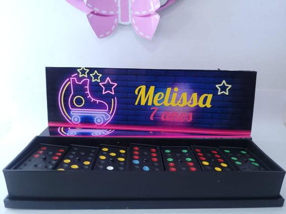 Dominó Personalizado Festa Neon Lembrancinha Criativa