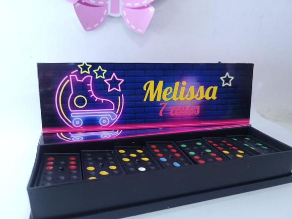 Dominó Personalizado Festa Neon Lembrancinha Criativa