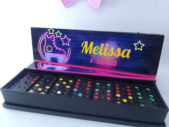 Dominó Personalizado Festa Neon Lembrancinha Criativa