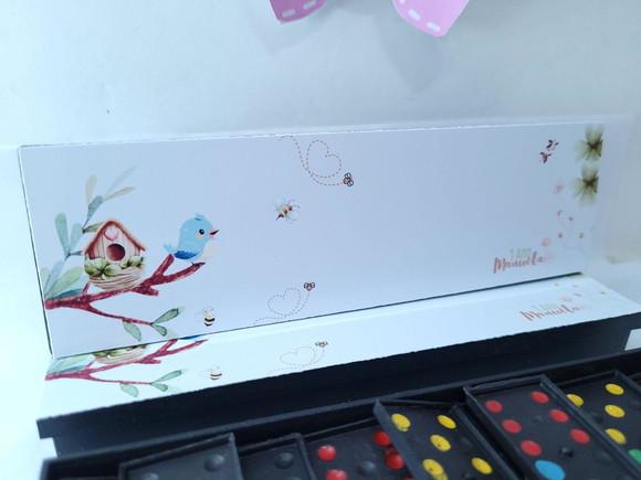Dominó Personalizado Jardim Encantado Menino Az Lembrancinha