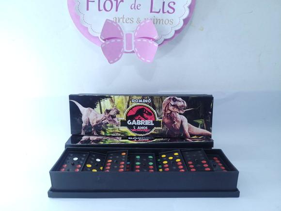 Dominó Personalizado Lembrancinha Dinossauro Jurassico